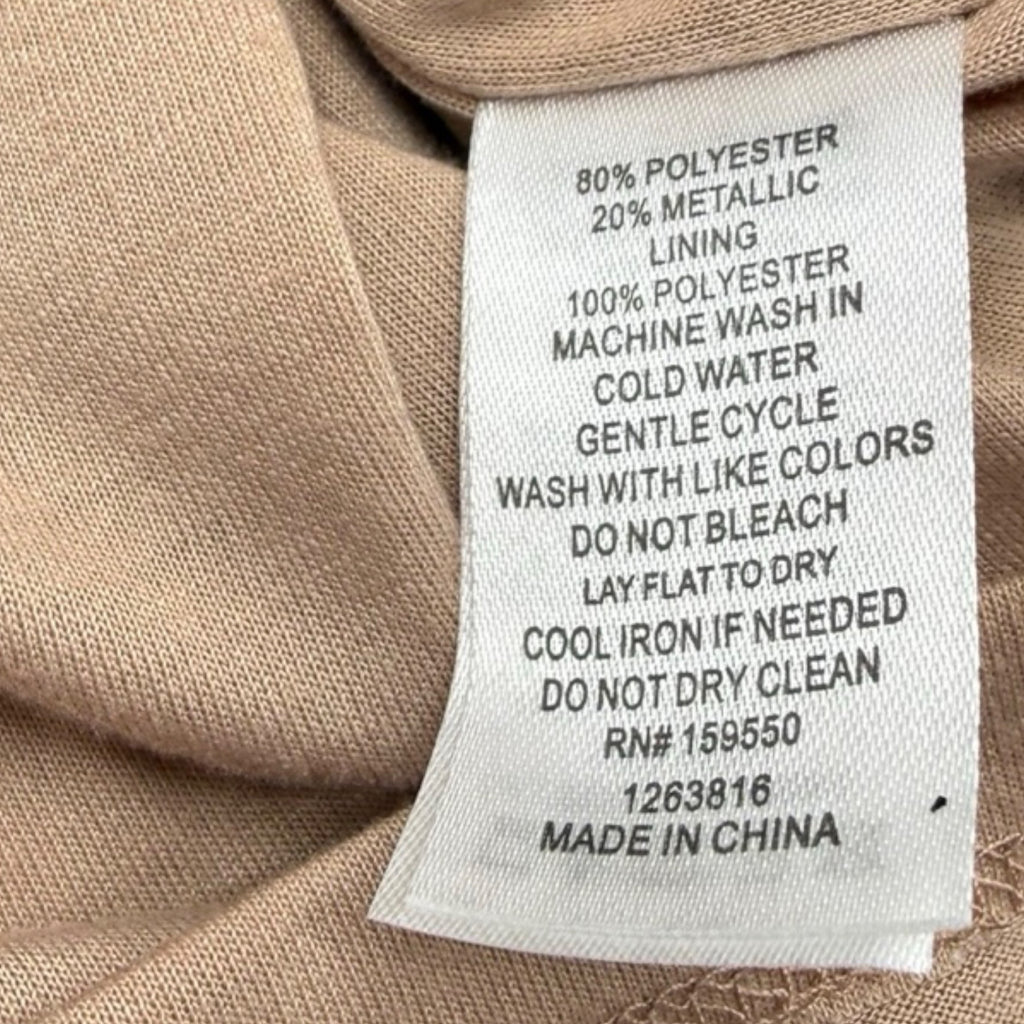 Joie Metallic-Bluse in Taupe-Gold | Größe S