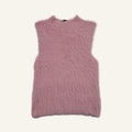 ZARA Fluffy Knit Vest – Dusty Rose | Flauschiger Strickpullunder