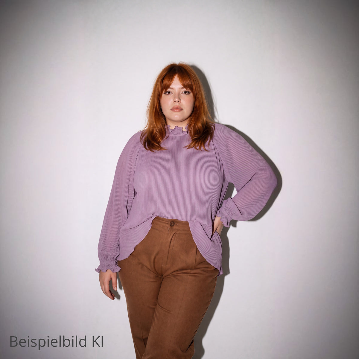 ZARA Plissee-Bluse in Mauve – Romantic Ruffle Look | Gr. M