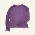 ZARA Plissee-Bluse in Mauve – Romantic Ruffle Look | Gr. M