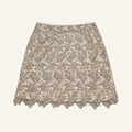 Silver Romance – H&M Pailletten-Spitzenrock | Gr. 36