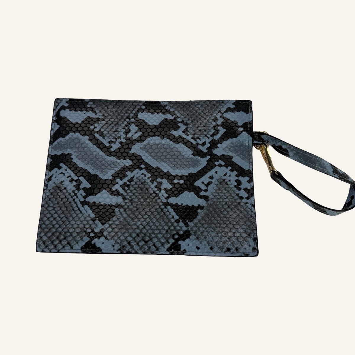 Blue Python – Snake Print Clutch