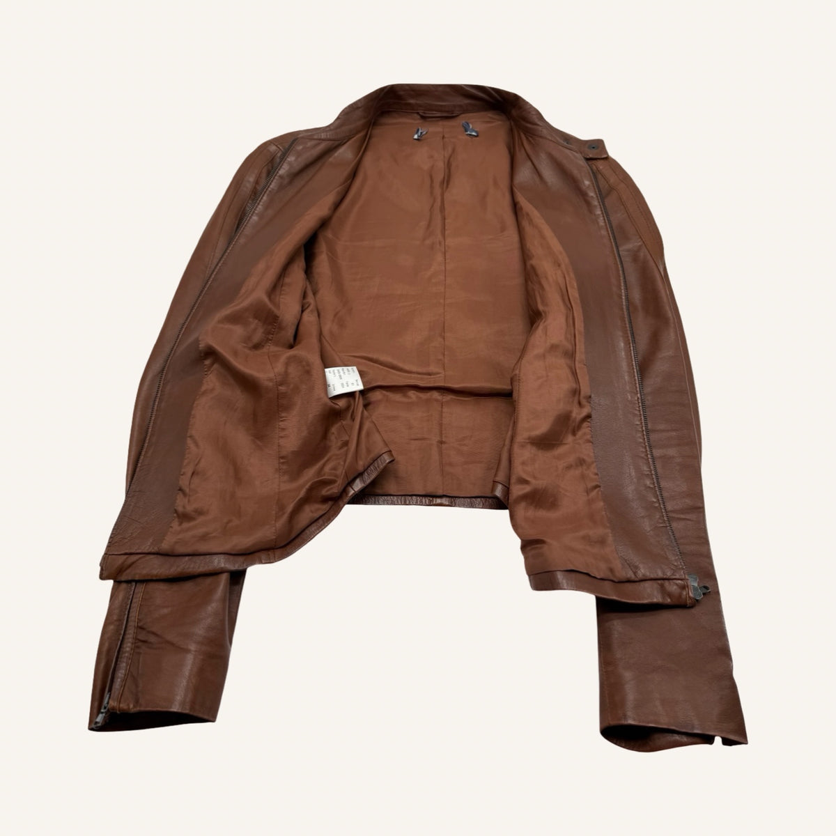 Cognac Lamb Leather Jacket