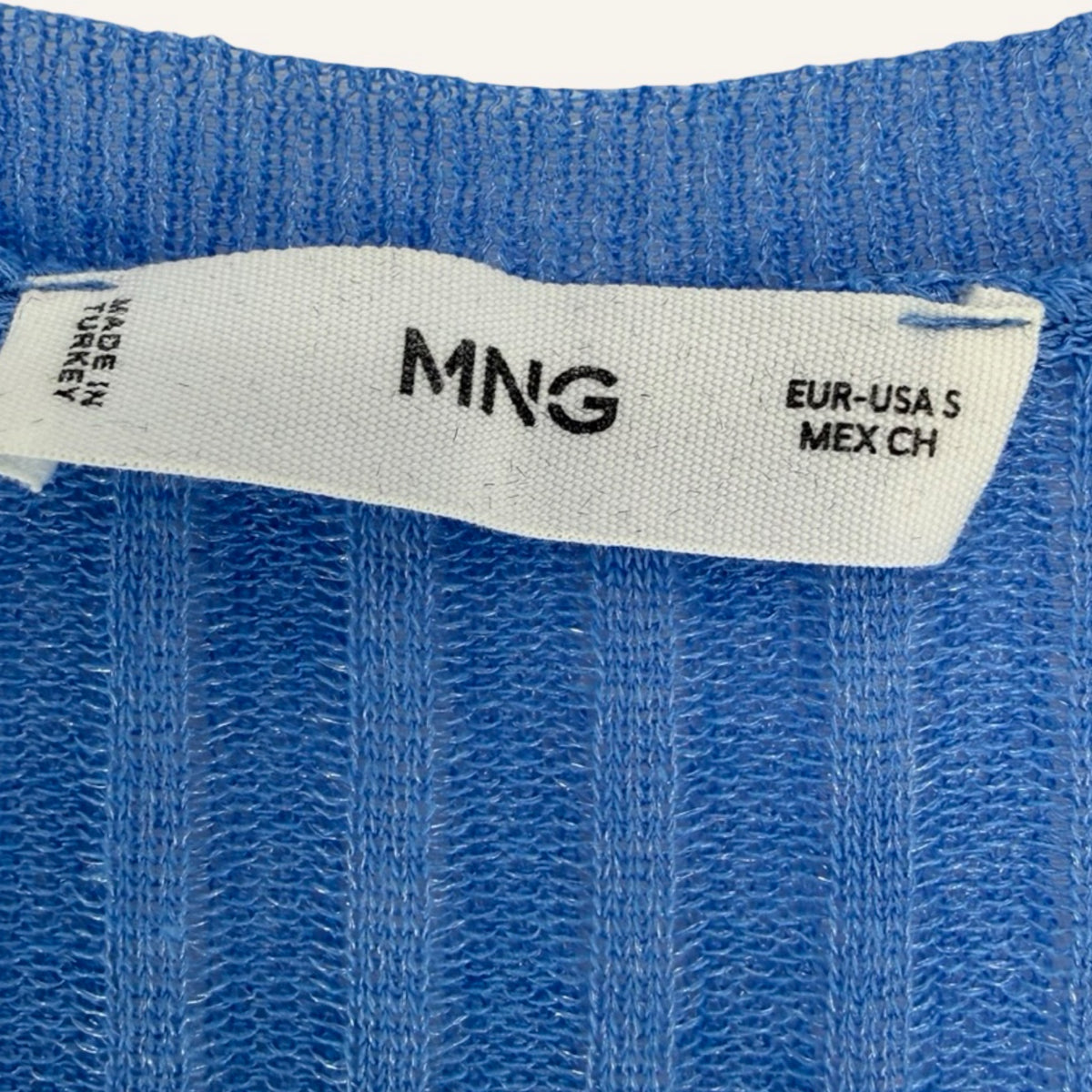 MNG – Blue Crush Ribbed Knit | Rippstrickpullover in Blau