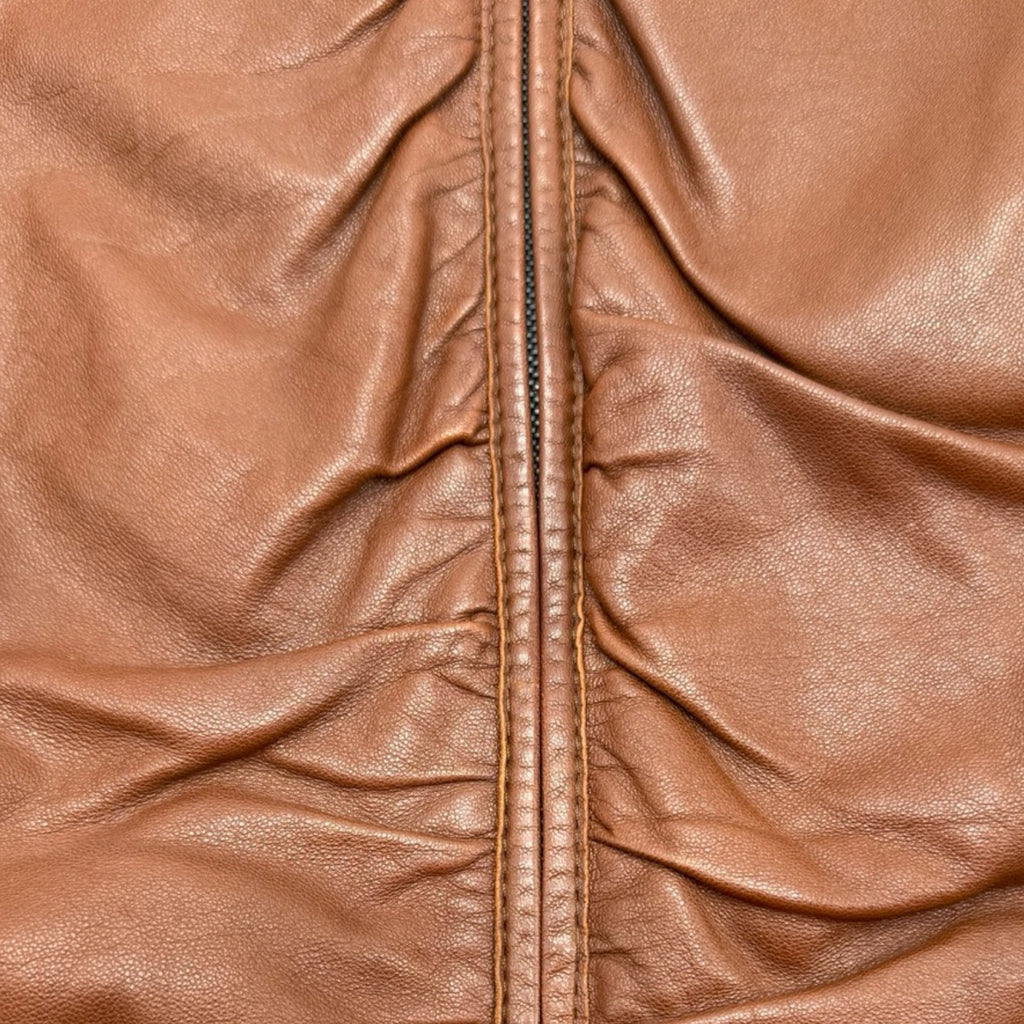 Cognac Lamb Leather Jacket
