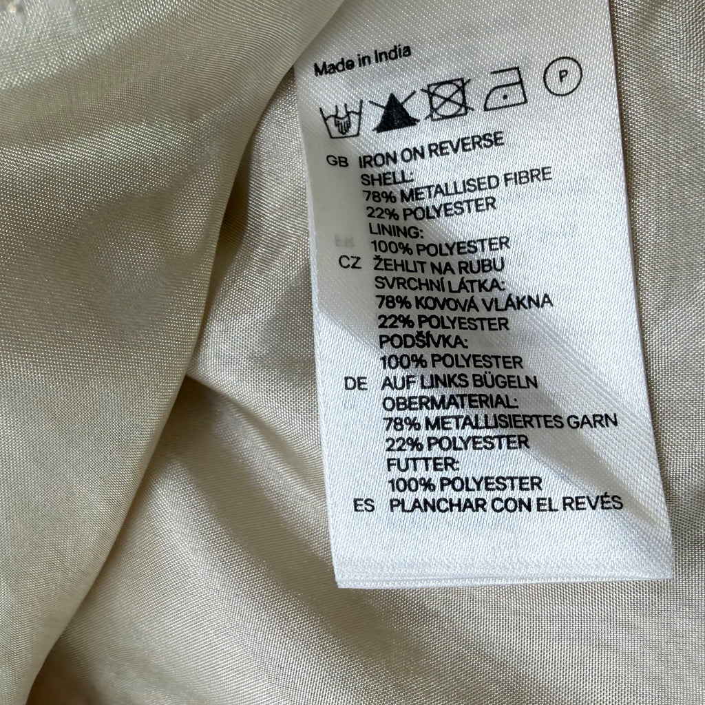 Silver Romance – H&M Pailletten-Spitzenrock | Gr. 36