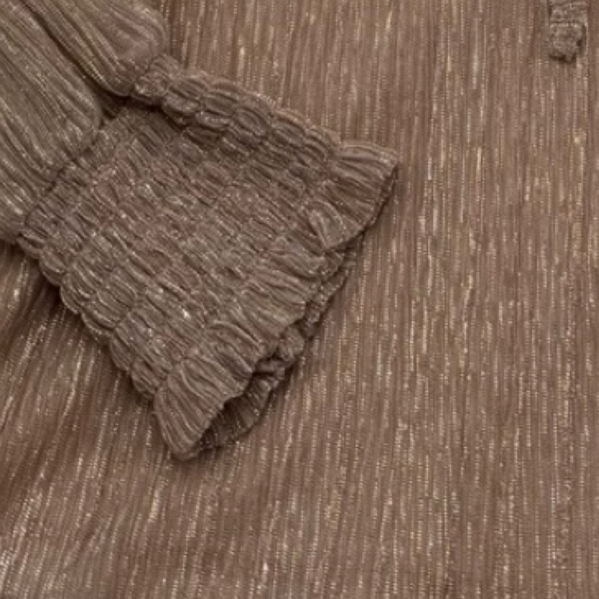 Joie Metallic-Bluse in Taupe-Gold | Größe S