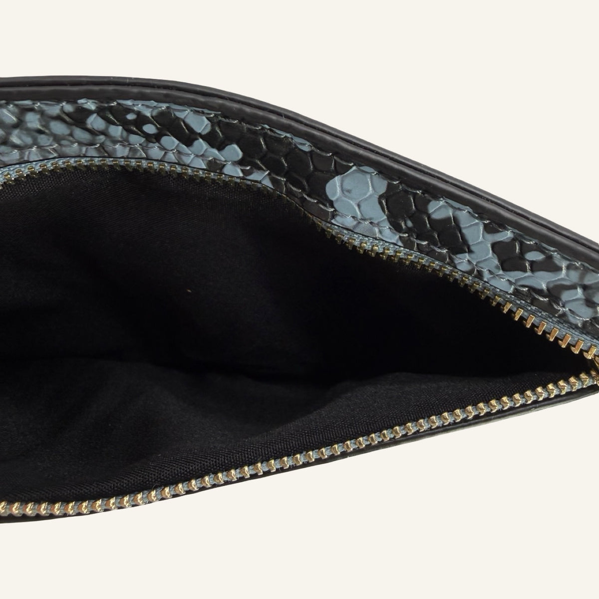 Blue Python – Snake Print Clutch