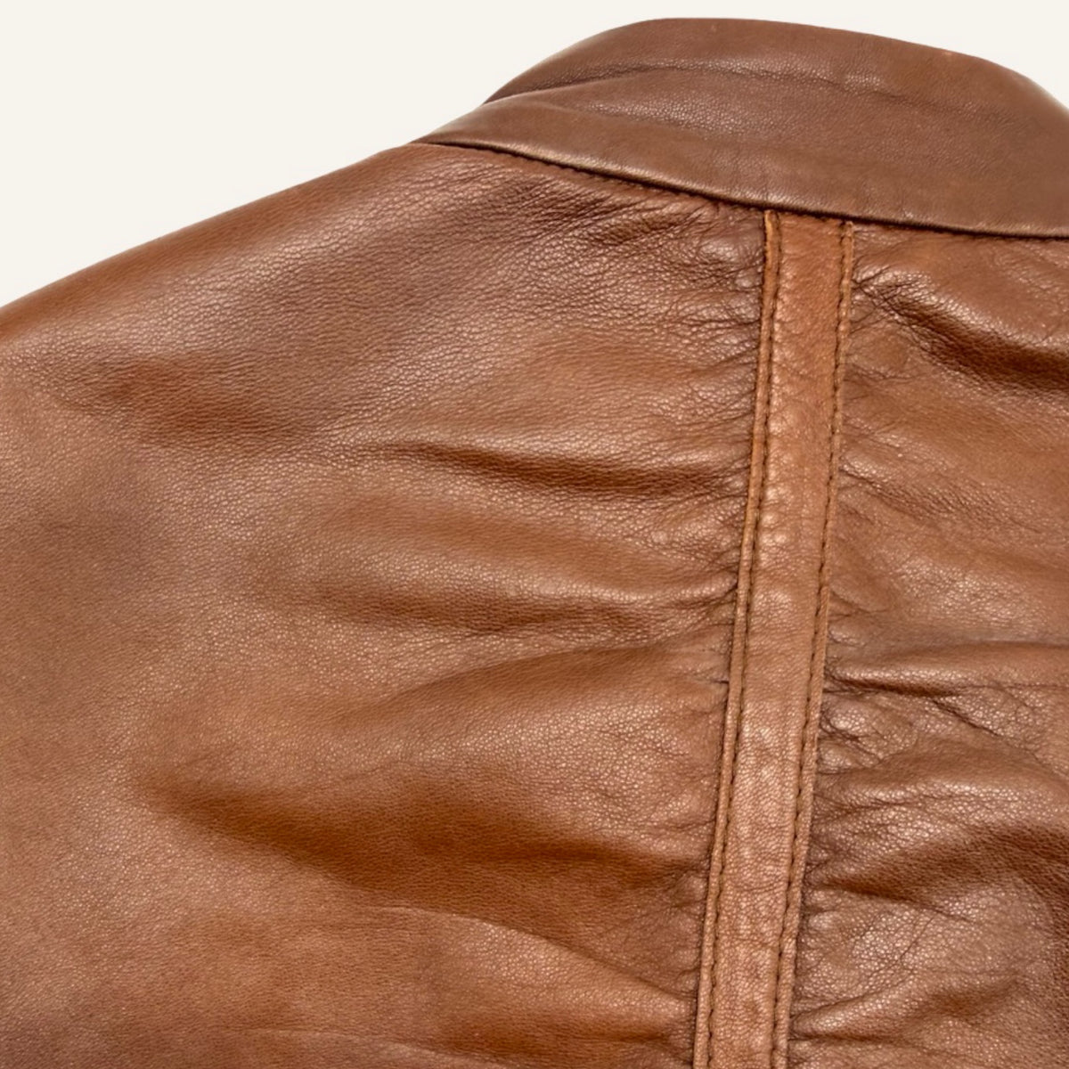 Cognac Lamb Leather Jacket