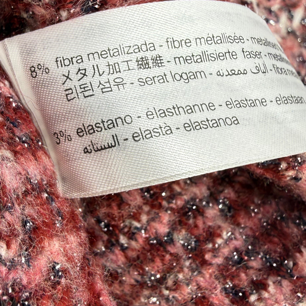 ZARA Checked Tweed Jacket – Rose & Bordeaux