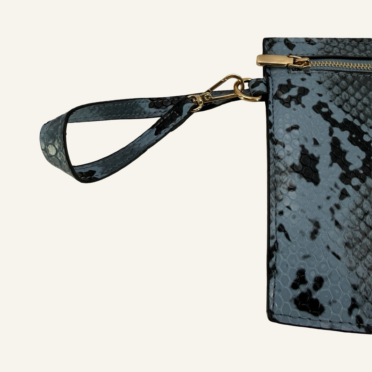 Blue Python – Snake Print Clutch