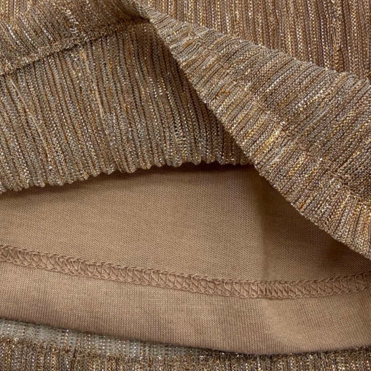 Joie Metallic-Bluse in Taupe-Gold | Größe S