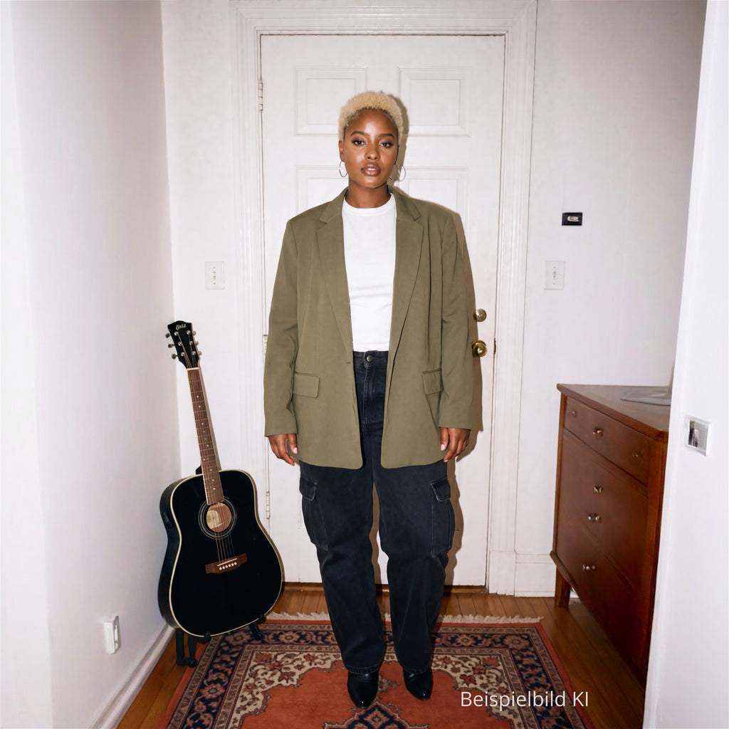 H&M Oversized Blazer – Olive Green | Gr. 46
