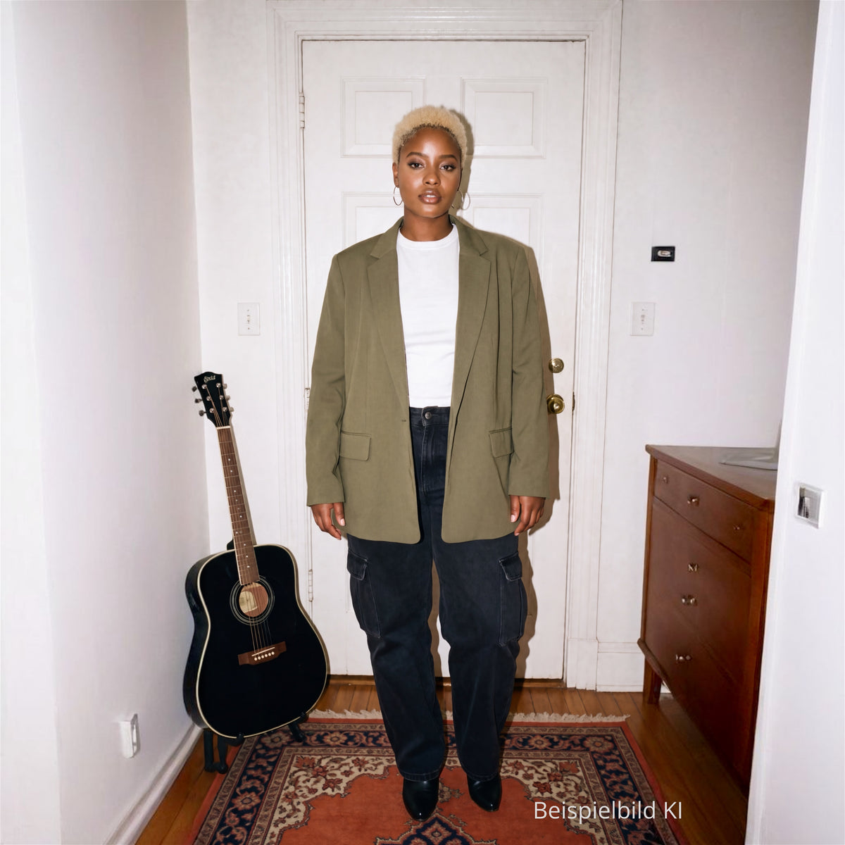 H&M Oversized Blazer – Olive Green | Gr. 46