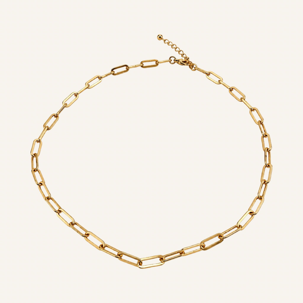 Golden Hour | Goldfarbene Paperclip Chain Necklace