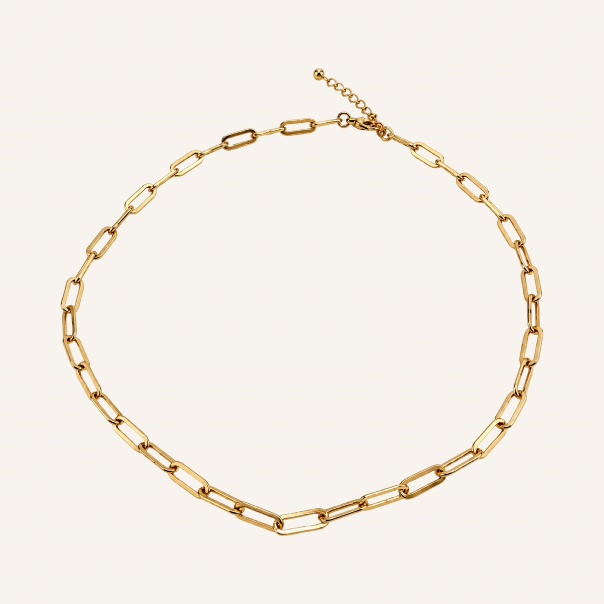 Golden Hour | Goldfarbene Paperclip Chain Necklace