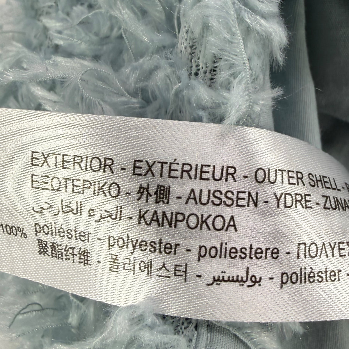 ZARA Fluffy Crop Top – Dusty Blue | Gr. S