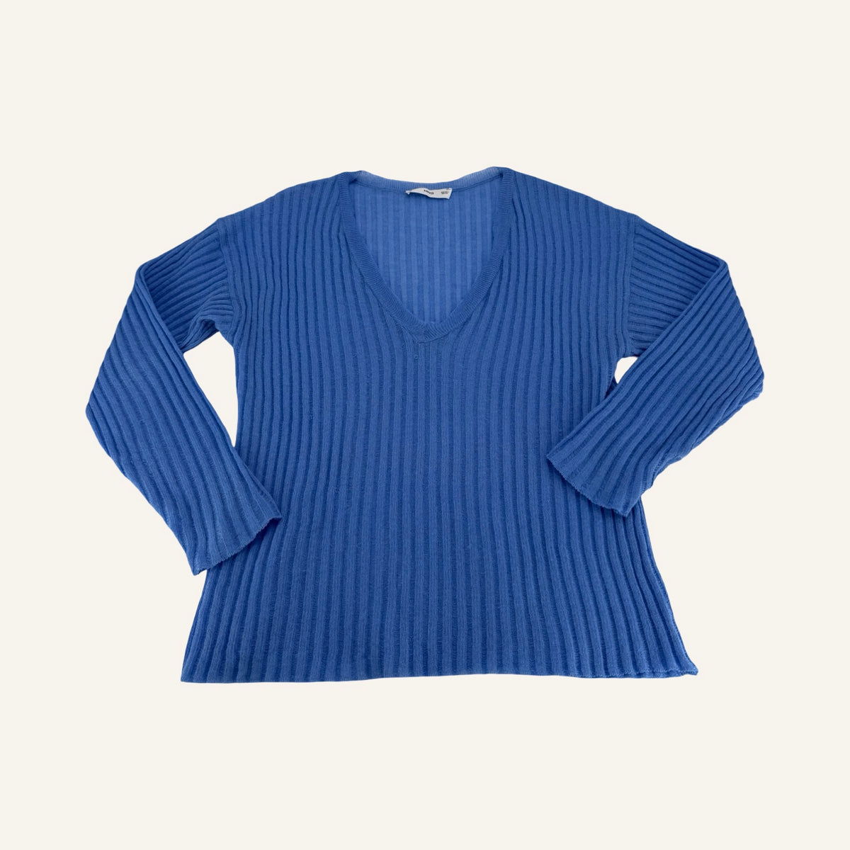 MNG – Blue Crush Ribbed Knit | Rippstrickpullover in Blau