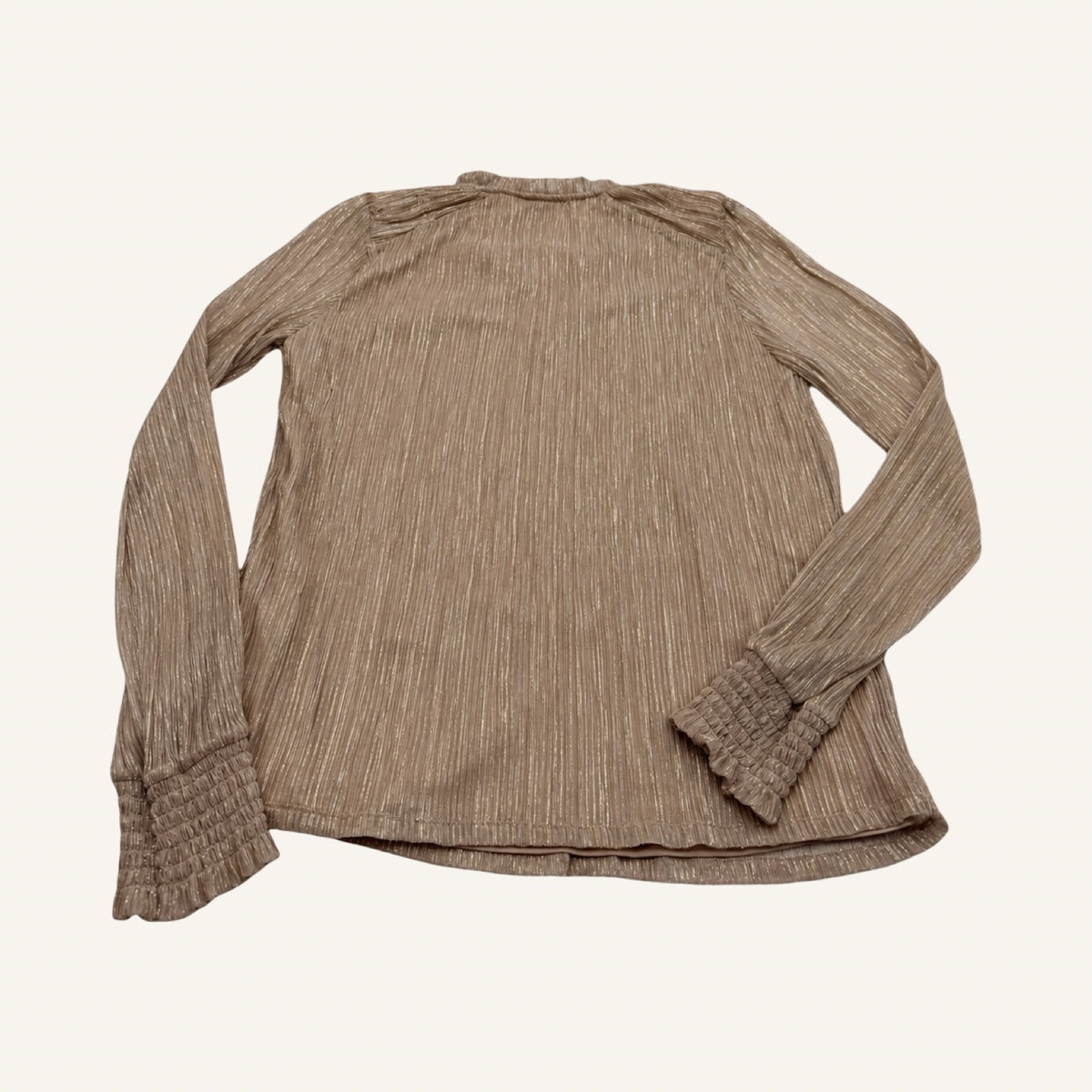 Joie Metallic-Bluse in Taupe-Gold | Größe S