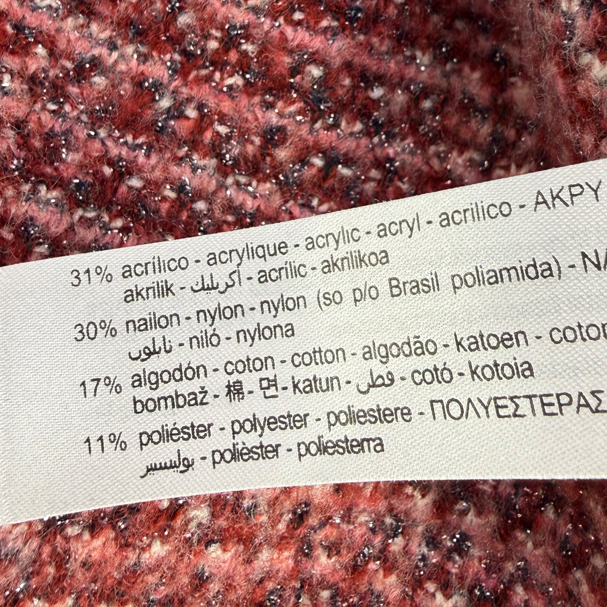 ZARA Checked Tweed Jacket – Rose & Bordeaux
