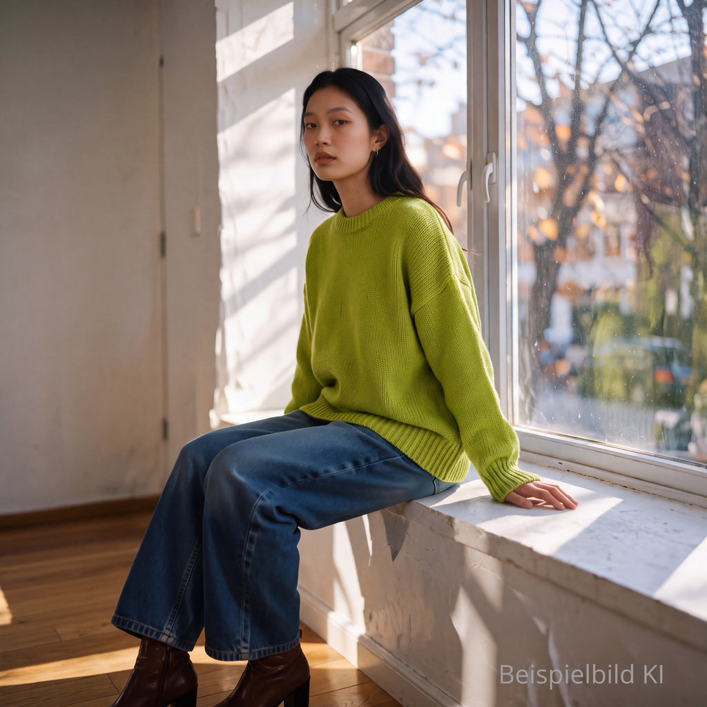 Lime Crush – Chunky Knit Pullover | STAY