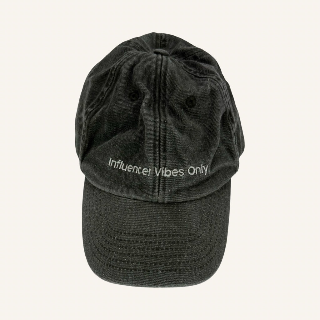 Influencer Vibes Only – Washed Vintage Cap | Anthrazit