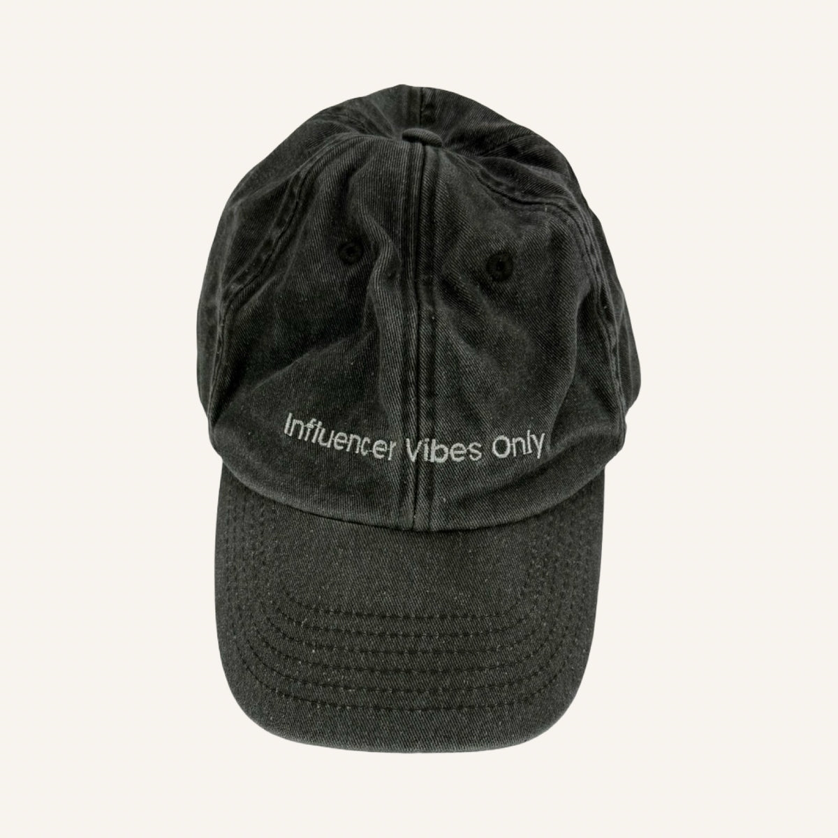 Influencer Vibes Only – Washed Vintage Cap | Anthrazit