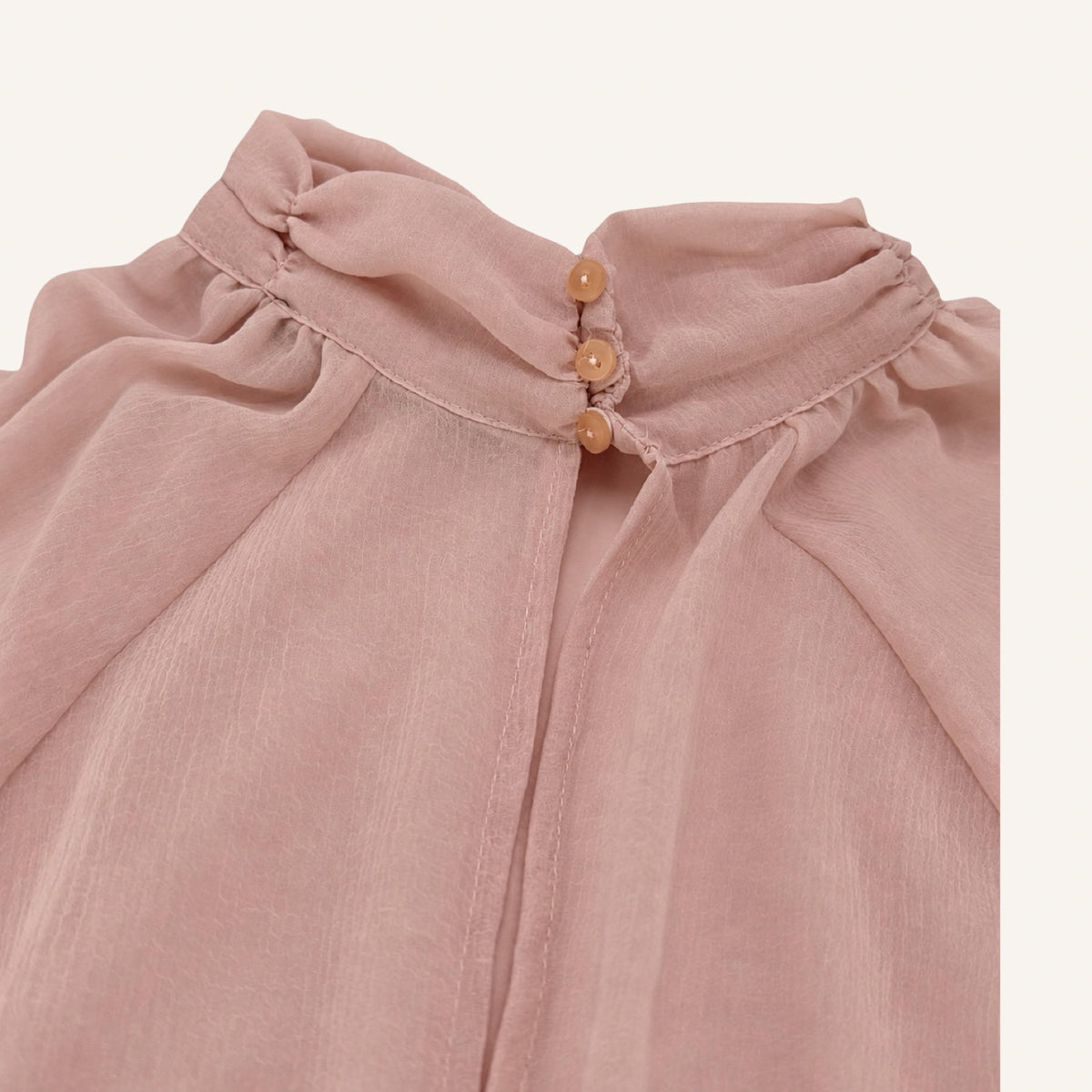 ZARA | Romantic Flower Blouse – Dusty Rose