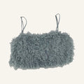 ZARA Fluffy Crop Top – Dusty Blue | Gr. S