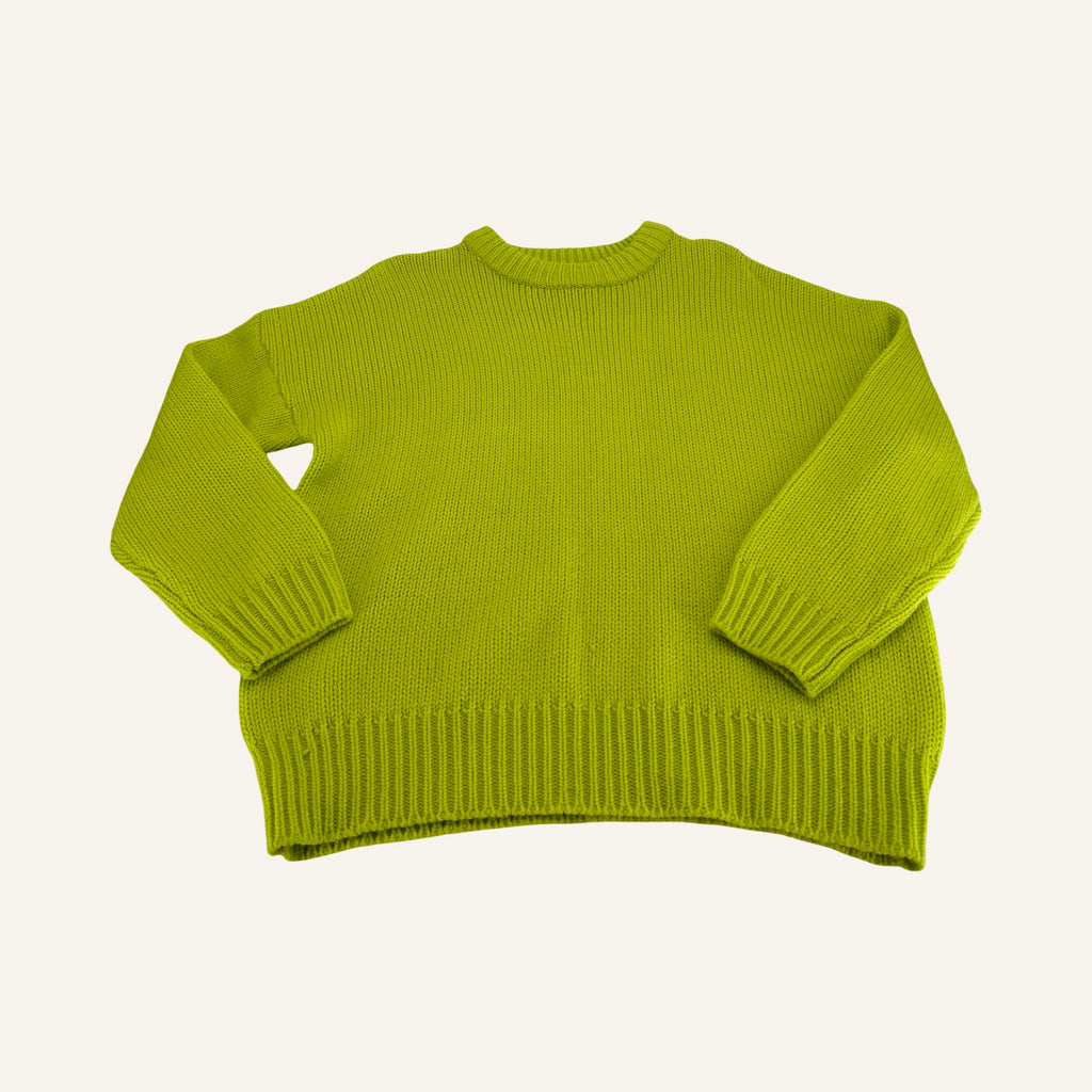 Lime Crush – Chunky Knit Pullover | STAY