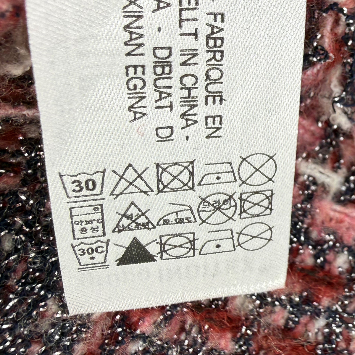 ZARA Checked Tweed Jacket – Rose & Bordeaux