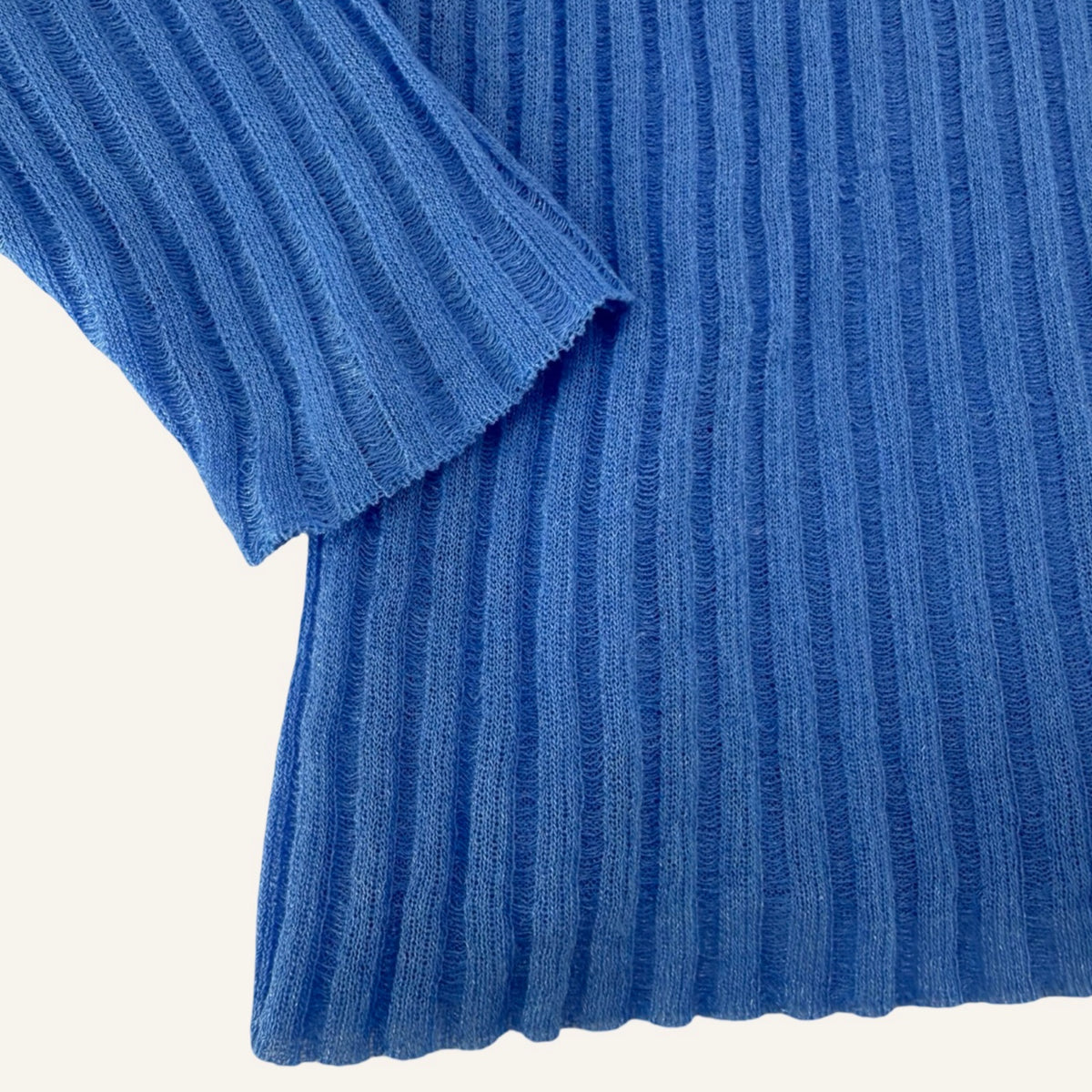 MNG – Blue Crush Ribbed Knit | Rippstrickpullover in Blau