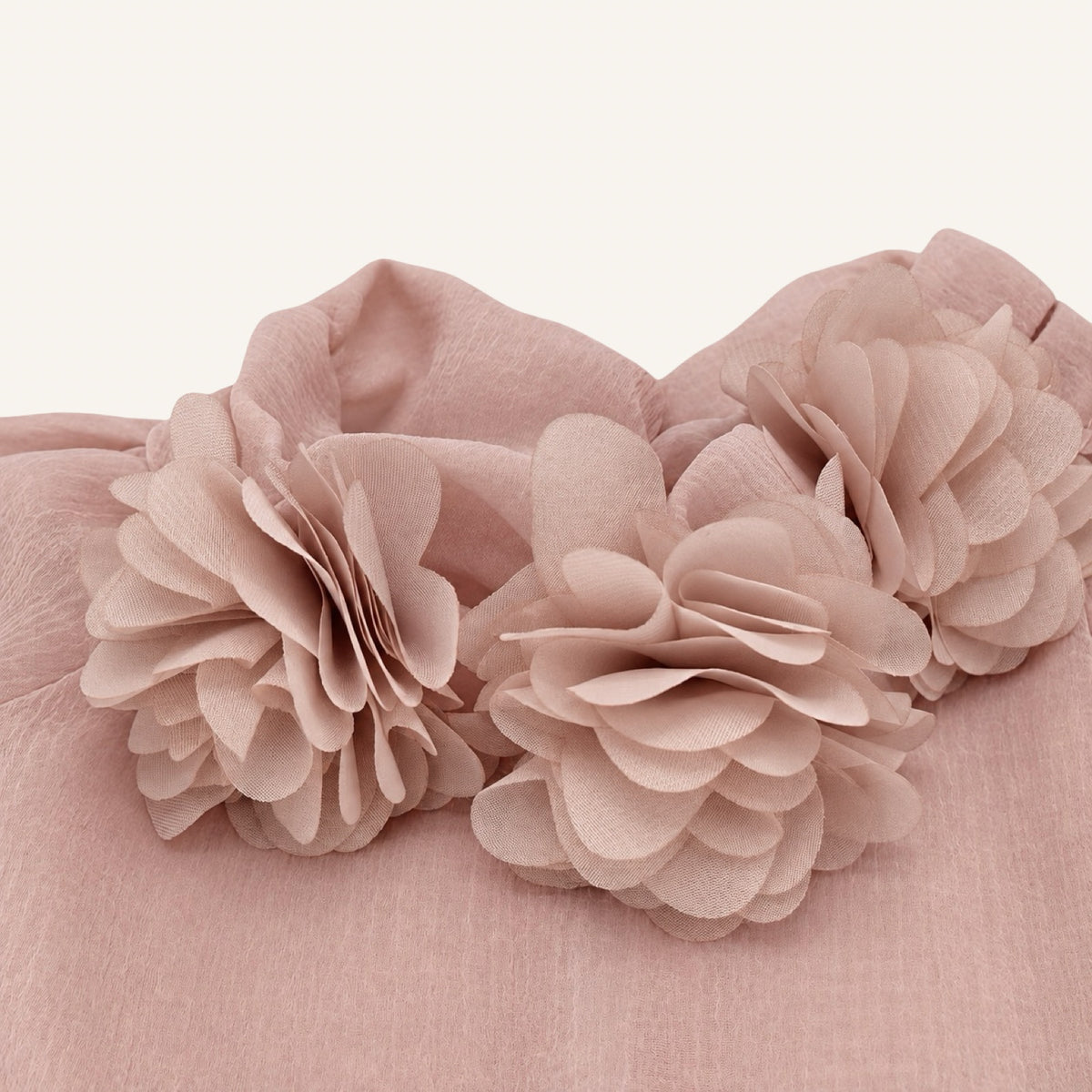 ZARA | Romantic Flower Blouse – Dusty Rose