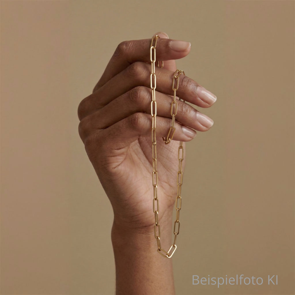 Golden Hour | Goldfarbene Paperclip Chain Necklace