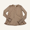 Joie Metallic-Bluse in Taupe-Gold | Größe S