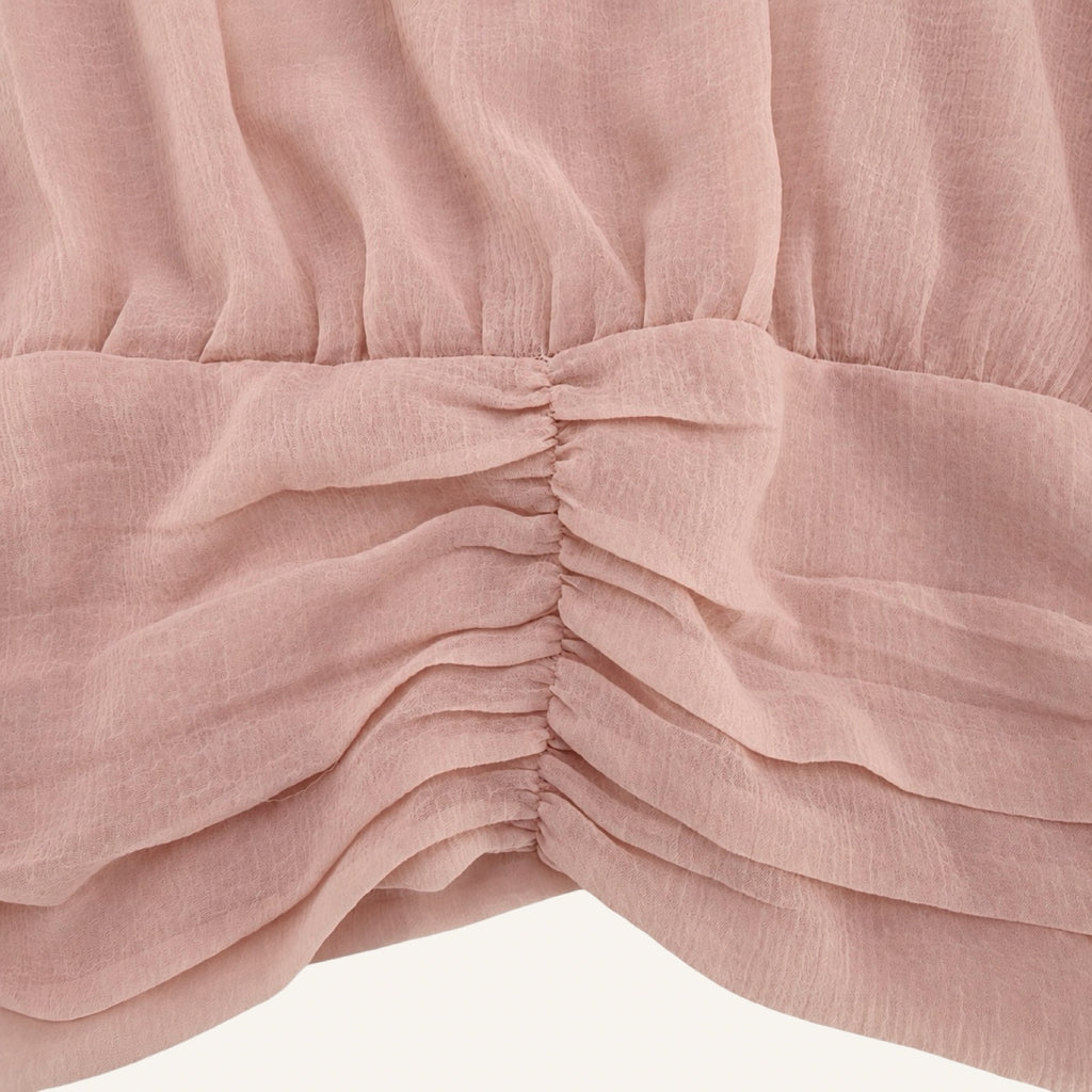 ZARA | Romantic Flower Blouse – Dusty Rose