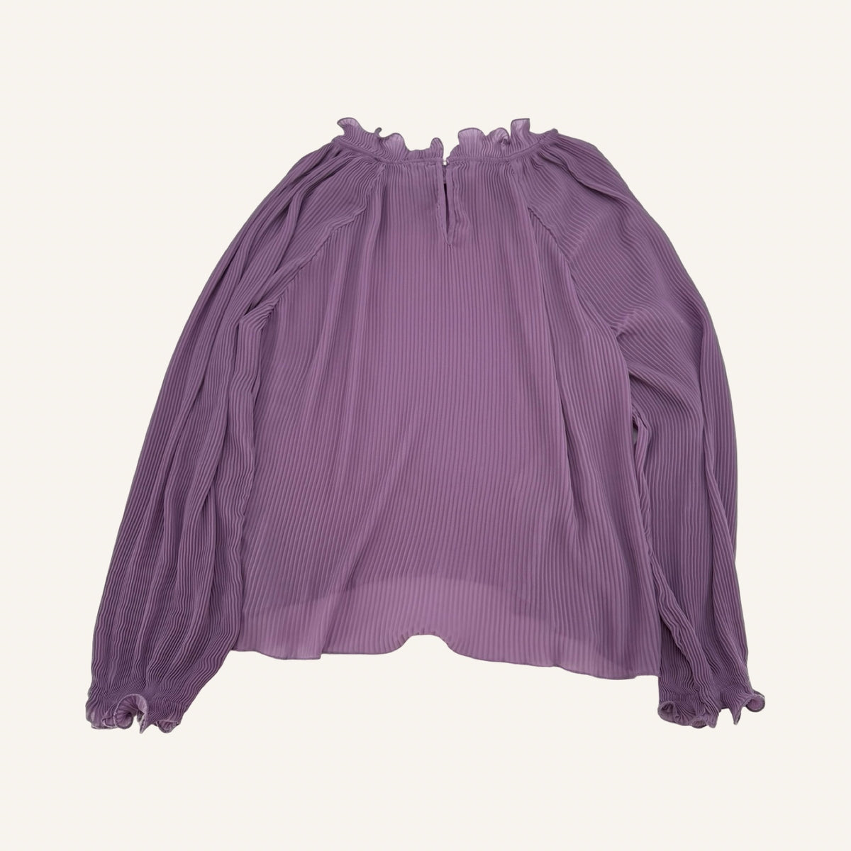 ZARA Plissee-Bluse in Mauve – Romantic Ruffle Look | Gr. M